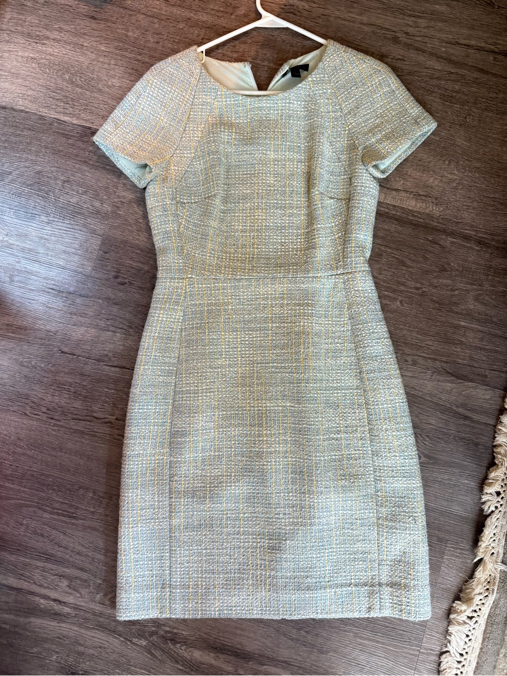 J CREW Tweed Dress in Light Blue